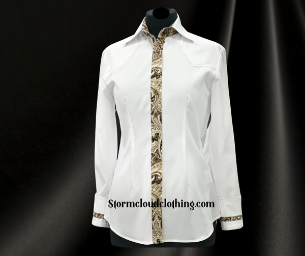 Optic White with Black, Brown Paisley SUNSATION