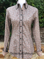 Brown and Charcoal Paisley with Horseshoe Contrast
