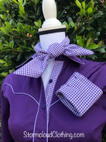 Purple Gingham Check Wildrags