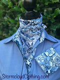 Blue with Indienne Silk Contrast