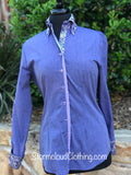 Purple-Blue and Lavender Double Collar Show Shirt